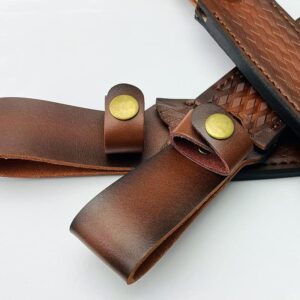 Echeson Knife sheath leather sheath first layer cowhide knife sheath outdoor straight knife sheath