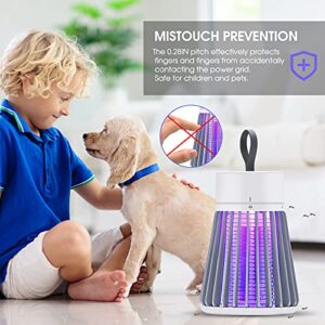 Bug Zapper for Indoor & Outdoor - Rechargeable Mosquito and Fly Killer with LED Light, Portable Electric Mosquito Zapper for Home Bedroom Camping, Mosquito Trap Up to 6 Hours of Battery