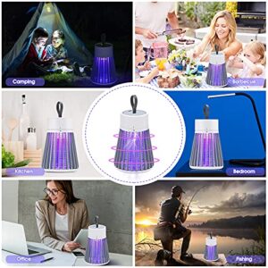 Bug Zapper for Indoor & Outdoor - Rechargeable Mosquito and Fly Killer with LED Light, Portable Electric Mosquito Zapper for Home Bedroom Camping, Mosquito Trap Up to 6 Hours of Battery