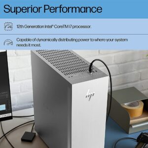 HP 2023 Envy Gaming Tower Desktop PC Computer, 12th Gen Intel 12cores i7-12700 Up to 4.9GHz, GeForce RTX 3060 Ti, 64GB RAM, 2TB SSD +2TB HDD, Wireless Keyboard & Mouse Combo, Win11 +CUE Accessories