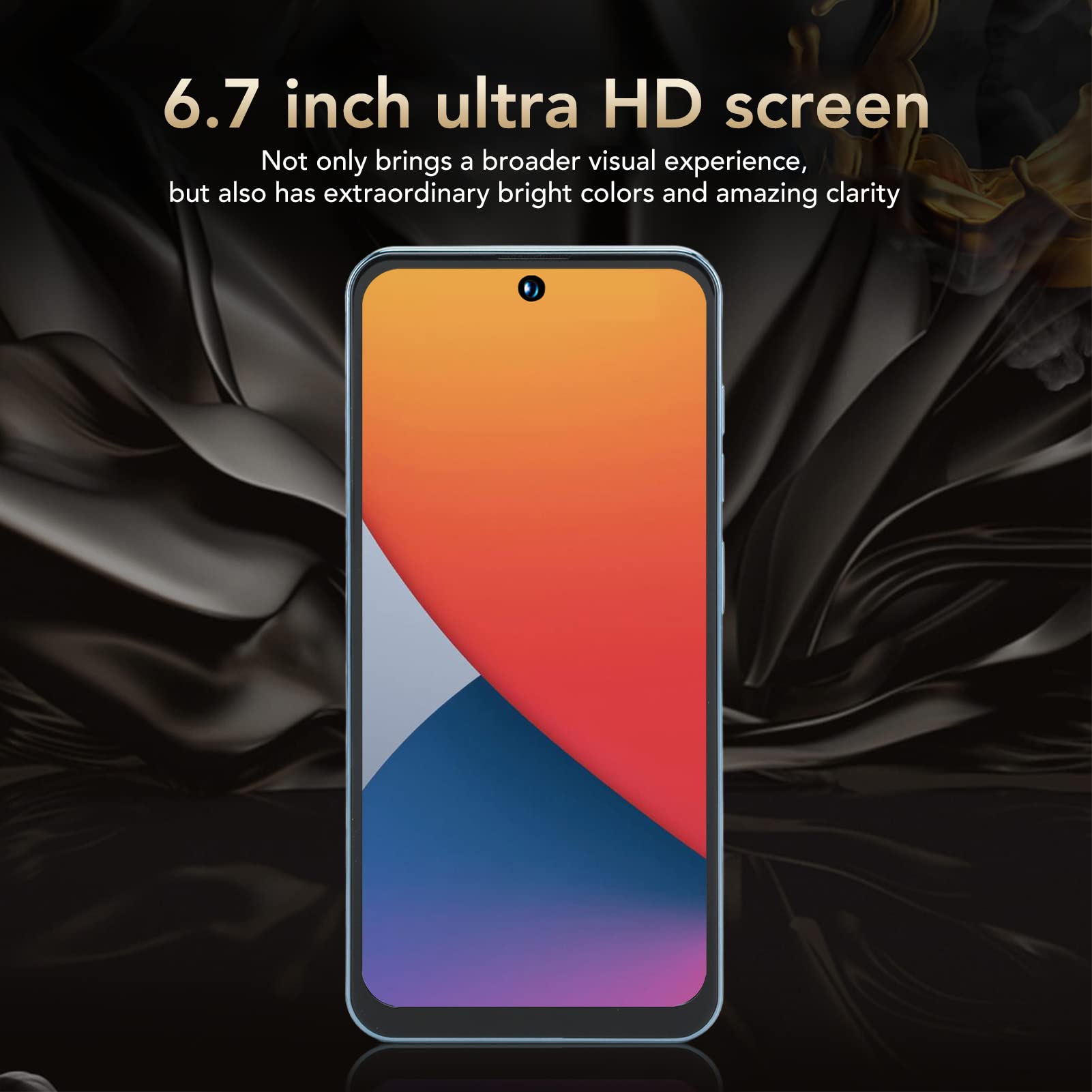 I14 Promax 6.7 Inch Punch Screen 4G Smartphone with 16M Rear and 8M Front Camera for Android 12 4GB RAM 128GB ROM 4000mAh Long Battery Life for Elderly Kids(USA)
