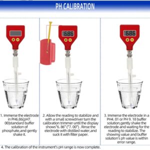 LHLLHL PH Meter PH Tester Sharp Glass Electrode for Water Milk Cheese Soil Food