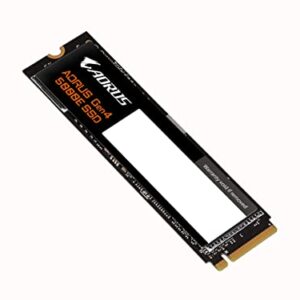 GIGABYTE AORUS Gen4 5000E SSD 500GB PCIe 4.0 NVMe M.2 Internal Solid State Hard Drive with Read Speed Up to 5000MB/s, Write Speed Up to 3800MB/s, AG450E500G-G