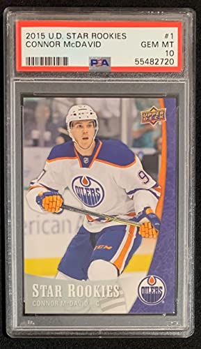 Connor McDavid 2015 Upper Deck Star Rookies Hockey Card #1 Graded PSA 10