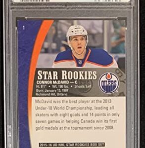 Connor McDavid 2015 Upper Deck Star Rookies Hockey Card #1 Graded PSA 10