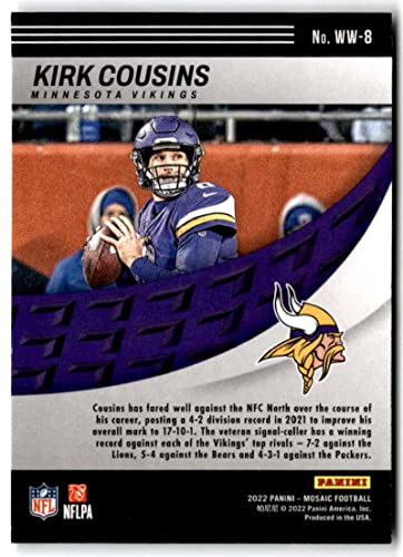 2022 Panini Mosaic Will to Win #8 KIRK COUSINS Minnesota Vikings Football Trading Card