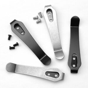 brassu stainless steel back clip pocket knife clip knife diy modified parts (size : navy blue)