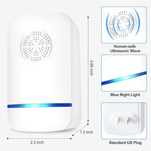 Ultrasonic Pest Repeller 6 Packs, Pest Repellent Ultrasonic Plug in Indoor Pest Control for Insect Mouse Spider Ant Bug, Roach Repellent Indoor for Home, Garage, Warehouse, Office, Hotel