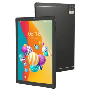 jiawu 10.1 inch tablet, android 12 tablet, 6gb ram 128gb rom, 1960x1080 hd ips display dual camera tablet, 5g wifi, gps, bluetooth 5.0, 8800mah battery, 10 core processor, black