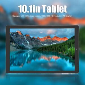 Jiawu 10.1 Inch Tablet, Android 12 Tablet, 6GB RAM 128GB ROM, 1960x1080 HD IPS Display Dual Camera Tablet, 5G WiFi, GPS, Bluetooth 5.0, 8800mAh Battery, 10 Core Processor, Black