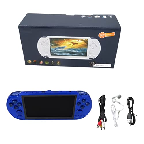 (Blue) 5.1'' 8GB Retro Handheld Game Console Portable Video Game Support USB 2.0 High Speed Transmission