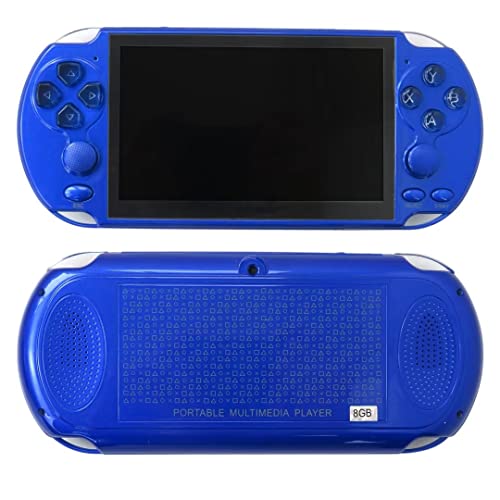 (Blue) 5.1'' 8GB Retro Handheld Game Console Portable Video Game Support USB 2.0 High Speed Transmission