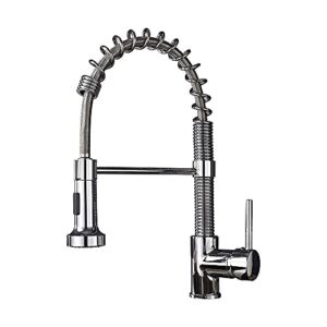 spring pull out kitchen faucet nickel pull down kitchen sink faucet luxury hot & cold total brass kitchen mixer tap black
