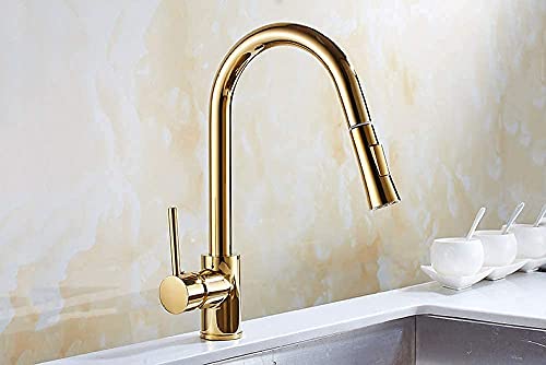 Kitchen Mixer Tap,Kitchen Faucet Sink Faucet Single Handle Pull Out Kitchen Tap Single Hole Rotating Water Mixer Tap,3