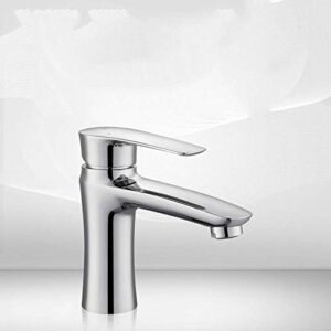 Faucet Hot and Cold Washbasin Pure Copper Net Lead Basin Mixer Washbasin Washbasin Single Hole Single Handle Net Lead Basin Faucet to Send Hose,Kitchen Sink Taps