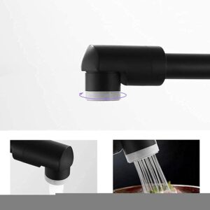 Mixer Taps for Kitchen Pot Filler Wall Mounted,Hot and Cold Single Handle Universal Multifunctional Extension,Kitchen Faucet Kitchen Sinks Mixer Tap-Black-A