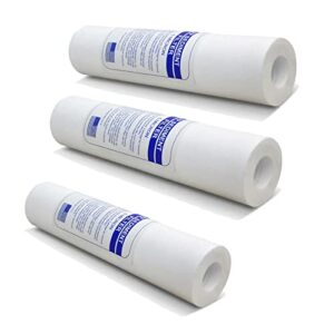 whole house water filter, home water filter, 1/5 micron, sediment water filter replacement cartridge pp cotton filter for reverse osmosis water filter system under sink well water,20inch/1 micron,3pcs