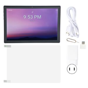 HD Tablet, 10.1 Inch IPS LCD Tablet PC 4GB 64GB Octa Core CPU Dual SIM Dual Standby Blue Tablet 100 to 240V for Gaming Study Entertainment Work