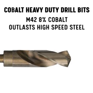 Drill America 19.50mm Reduced Shank Cobalt Drill Bit with 1/2" Shank, D/AMMCO Series