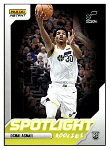 ochai agbaji rc 2022-23 panini instant spotlight rookies /965#14 jazz nm+-mt+ nba basketball