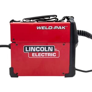 Lincoln Electric 90i FC Flux Core Wire Feed Weld-PAK Welder, 120V Welding Machine, Portable w/Shoulder Strap, Protective Metal Case, Best for Small Jobs, K5255-1