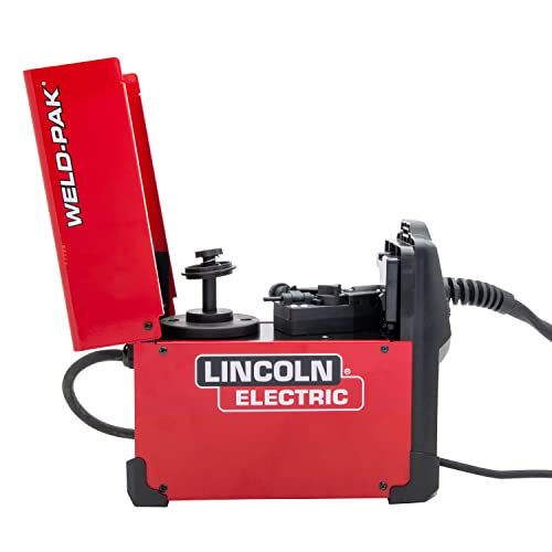 Lincoln Electric 90i FC Flux Core Wire Feed Weld-PAK Welder, 120V Welding Machine, Portable w/Shoulder Strap, Protective Metal Case, Best for Small Jobs, K5255-1