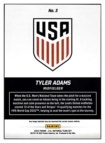 Tyler Adams 2022 Panini Instant USA Soccer Men Collection #3 Special Release