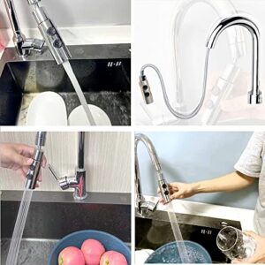 Kitchen Sink Faucet Sprayer Head Attachment, 2 Functions Pull Out Spray Head for Kitchen Faucet, Pull Down Faucet Head Replacement, Kitchen Tap Sprayer, Sink Sprayer Head Nozzle, G1/2 Male Connector