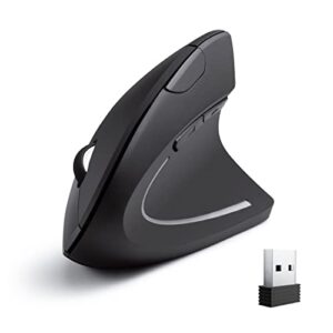moon mouse ergonomic vertical mouse - wireless mouse - 2.4ghz computer mouse with 3 levels dpi - mouse for laptop, pc, computer, desktop, notebook, orthopedic experts mouse by sdg direct - black