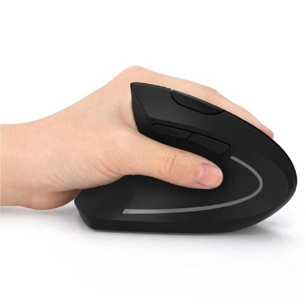 Moon Mouse Ergonomic Vertical Mouse - Wireless Mouse - 2.4GHz Computer Mouse with 3 Levels DPI - Mouse for Laptop, PC, Computer, Desktop, Notebook, Orthopedic Experts Mouse by SDG Direct - Black