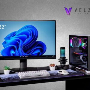 Velztorm Mini Lux Gaming Desktop PC (AMD Ryzen 9 5950X 16-Core, Radeon RX 7900 XTX, 64GB RAM, 2TB PCIe SSD + 6TB HDD (3.5), WiFi, USB 3.2, HDMI, Display Port, Win 10 Pro)