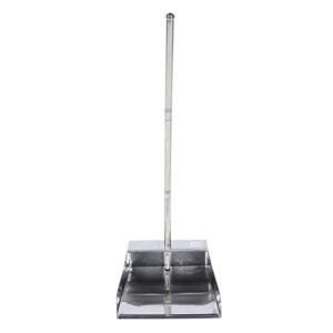 dust pans with handle, stainless steel dustpan cleaning tool, for lobby, garage, home and yard (30.34x10.02 in)