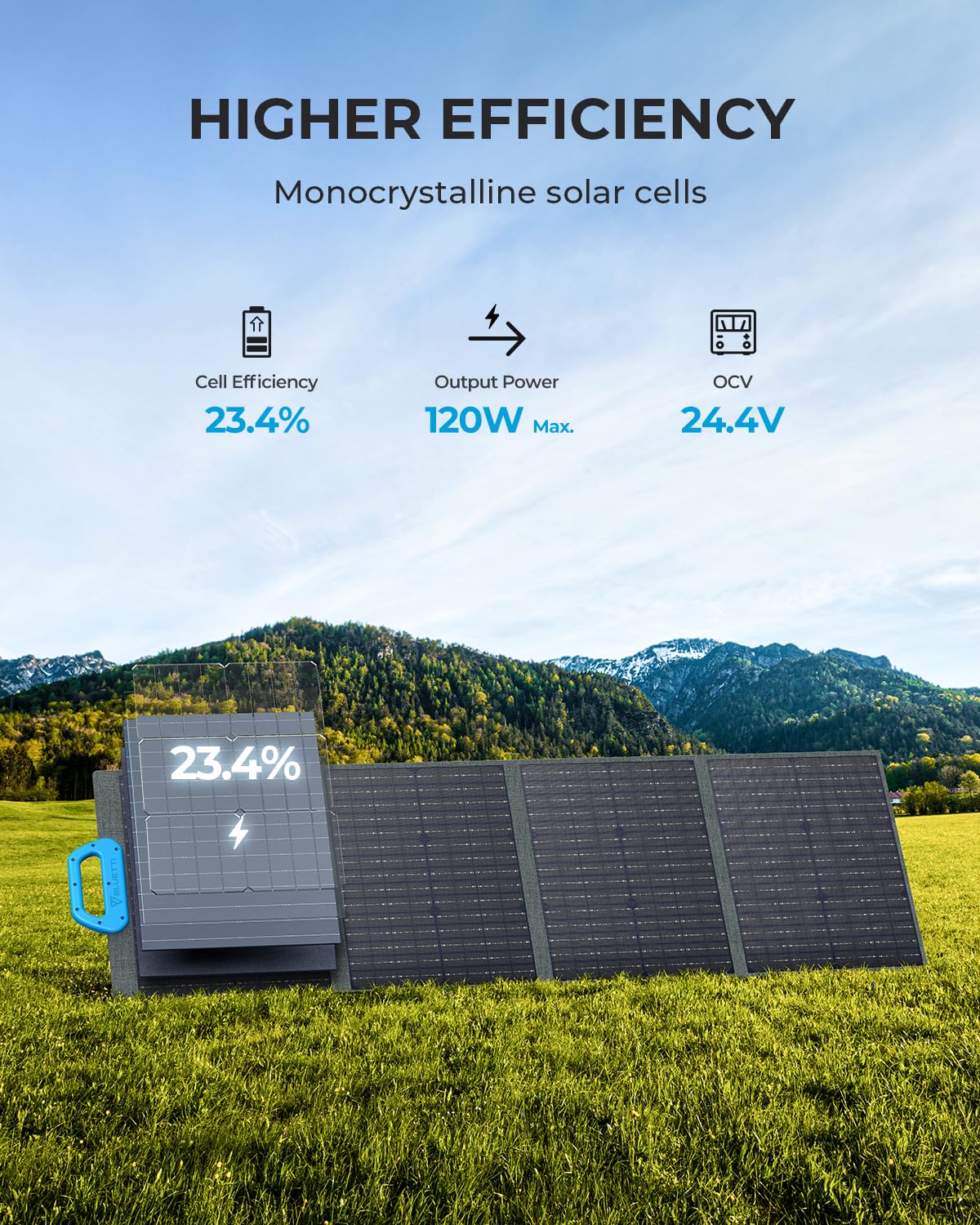 BLUETTI Solar Generator EB70S with PV120 Solar Panel Included, 716Wh Portable Power Station w/ 4 110V/800W AC Outlets, LiFePO4 Battery Pack for Outdoor Camping, Road Trip, Power Outage