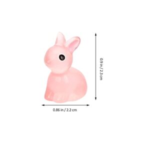 KESYOO 18pcs Rabbit Ornament Decorations for Home Miniature Toys Home Decoration Bunny Mini Garden Decor Mini Animals Figures Rabbit Landscape adornments Miniature Adorn Compact Ornaments