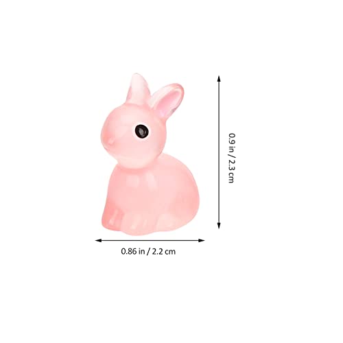 KESYOO 18pcs Rabbit Ornament Decorations for Home Miniature Toys Home Decoration Bunny Mini Garden Decor Mini Animals Figures Rabbit Landscape adornments Miniature Adorn Compact Ornaments