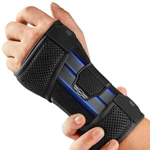 freetoo wrist brace for carpal tunnel relief night support with soft pad, hand brace with 3 stays for women men work, adjustable wrist splint fit left right hand for arthritis, tendonitis(left, s/m)