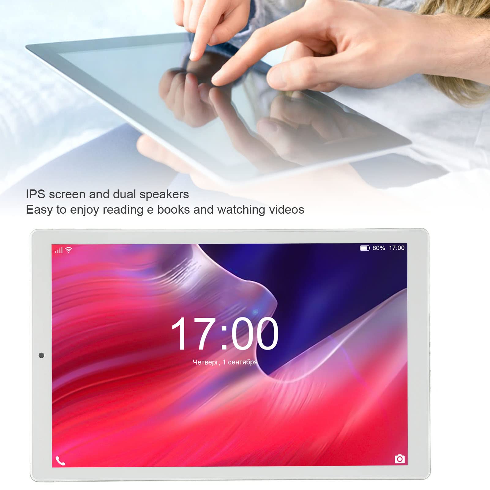 Zopsc 10in Tablet for Android 11 - Dual SIM HD IPS Screen Tablet 3+64G 5MP+8MP 3G WiFi 6000mAh MT6592 Multi Language Support GPS Support Green.