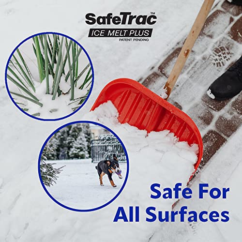 SafeTrac Ice Melt Plus, Lightweight Pet Safe Ice Melt for Snow, Pet Friendly Non Corrosive Ice Melter for Driveway and Sidewalk, Eco Friendly Ice Melt, Comparable Coverage to 10 Lb Jug (3 Pack)