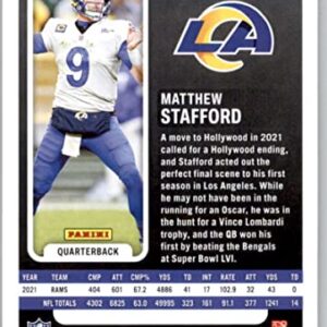 2022 Panini Absolute #34 Matthew Stafford Los Angeles Rams Football Trading Card