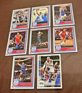 2022-23 panini nba hoops philadelphia 76ers team set includes rookies (hand collated) of 8 cards: #29 james harden #30 joel embiid #31 tyrese maxey #32 tobias harris #33 matisse thybulle #101 p.j. tucker #137 de'anthony melton #297 allen iverson