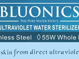 UV Whole House Water Filter Sterilizer Purifier Ultraviolet Light 110V 3/4 inch MNTP with Smart Flow Sensor Switch, 55W, 12 GPM by Bluonics