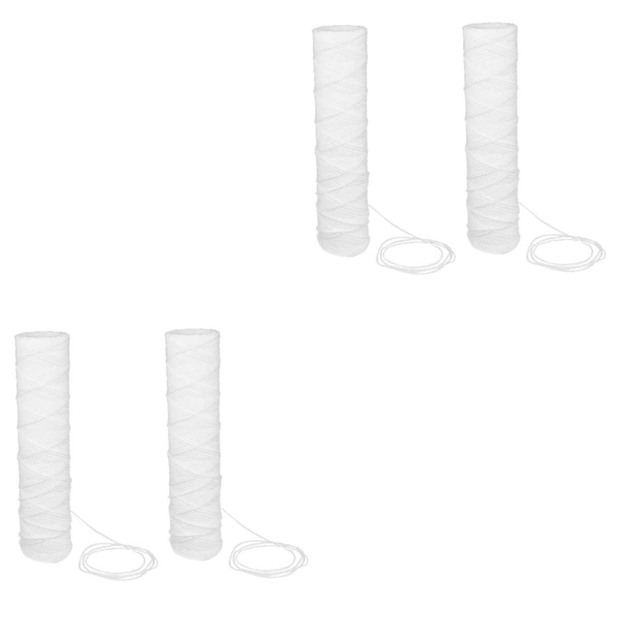 PLAFOPE 4 pcs 10 Compressed Cotton Mouth Universal Wound White Well Flat Sediment Purifier Replacement Pp House Filter Water Household Professional Core for Carbon Whole