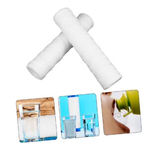 PLAFOPE 4 pcs 10 Compressed Cotton Mouth Universal Wound White Well Flat Sediment Purifier Replacement Pp House Filter Water Household Professional Core for Carbon Whole