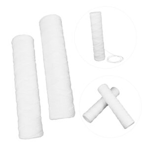 PLAFOPE 4 pcs 10 Compressed Cotton Mouth Universal Wound White Well Flat Sediment Purifier Replacement Pp House Filter Water Household Professional Core for Carbon Whole