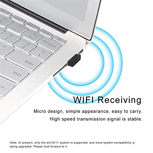 USB WiFi 6 Adapter, 2.4GHz 802.11 B g n ax Wireless Network Adapter, 286Mbs Mini WiFi Dongle for Windows10 11, Large Coverage Area