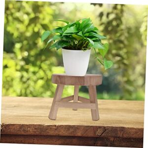 YARNOW Floor Stand Wood Planter Holder Planters for Indoor Plants Outdoor Planters Wooden Flower Stand Flowerpot Rack Desktop Accessories Flowerpot Stand Fall to The Ground Storage Rack