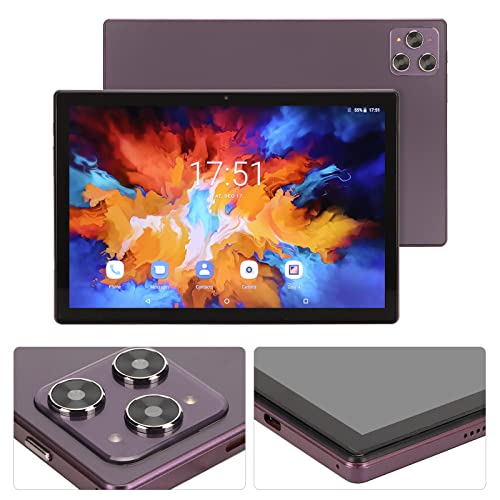Qinlorgo 10.1 Inch Tablet Call Tablet 100-240V 4G Purple 2.4G 5G WiFi for Android 11 for Drawing (US Plug) (Qinlorgo10y6s7rvd5-12)