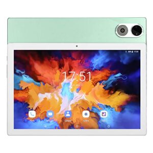 10.1 inch tablet 2.4g 5g wifi 8gb ram 128gb rom octa core us plug 100-240v 4g lte tablet for office for learning (green)
