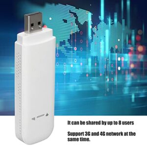4G WiFi Router, Portable 4G LTE USB Modem Dongle, Wireless Hotspot Network Adapter, with SIM Card Slot, 8 Users Sharing, 150Mbps High Speed, for Tablet Laptop Phone