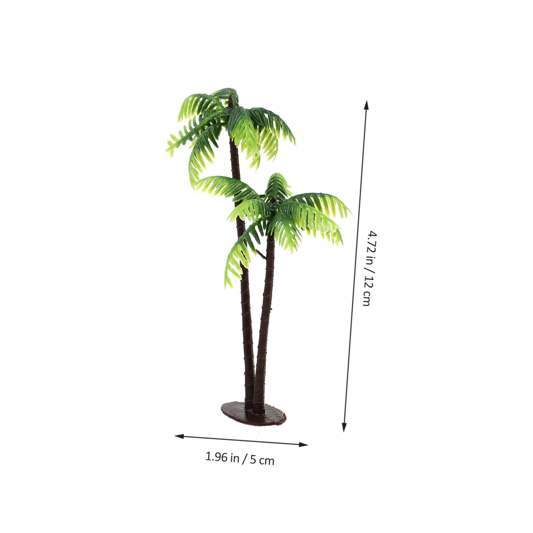 Abaodam 3pcs Artificial Outdoor Plants Cupcake Toppers Cupcake Ornament Fish Tank Decorations Landscape Tree Model Model Palm Trees Small Tree Statuette Cash Cow Bonsai Decor Green Jungle